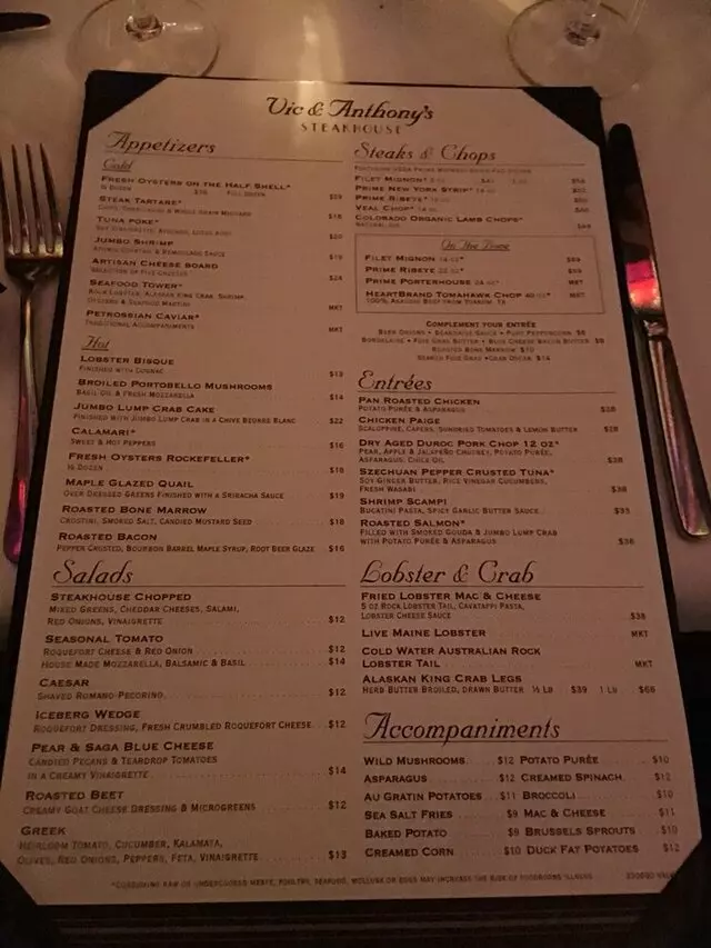 Vic & Anthony’s Steakhouse