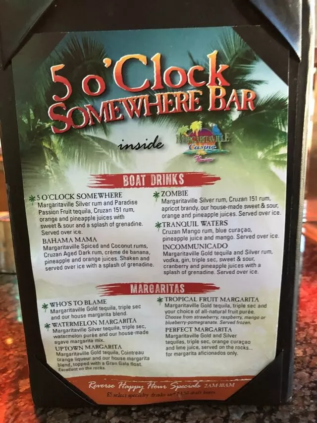 5 O’clock Somewhere Bar