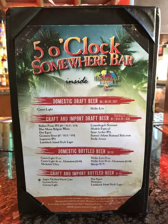 5 O’clock Somewhere Bar