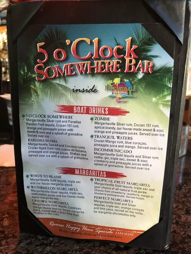 5 O’clock Somewhere Bar