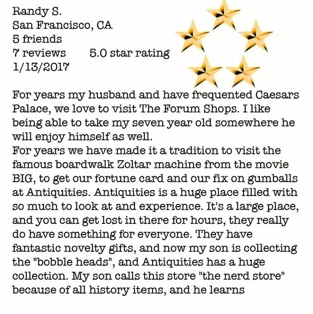Antiquities of Nevada - The Forum Shops at Caesars