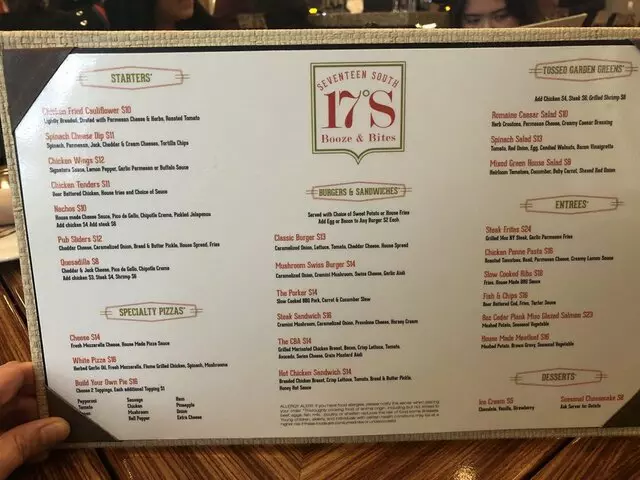 17 South Booze & Bites