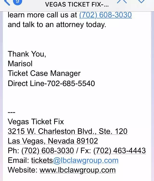 Vegas Ticket Fix