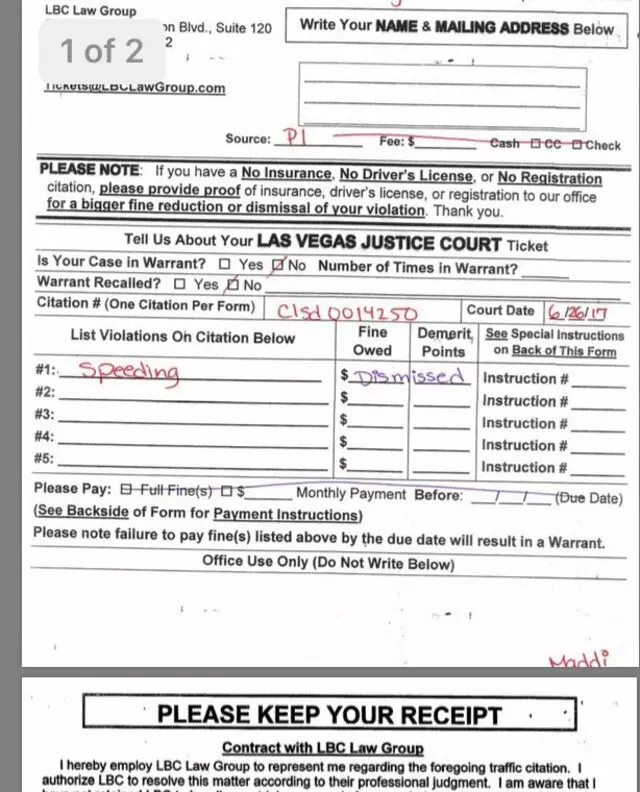 Vegas Ticket Fix